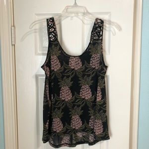 H&M Pineapple Print Tank Top XS